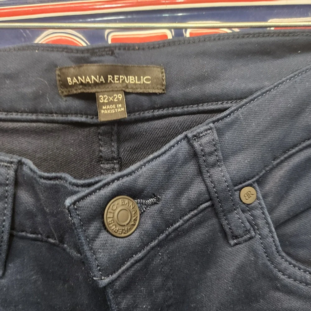 Banana Republic Mens 5-Pocket Pants 32x29 Blue Blue Iris Cotton Stretch New
